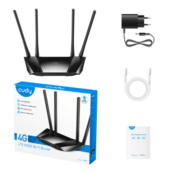 CUDY LT400 N300 WI-FI 4G LTE Router - Image 5