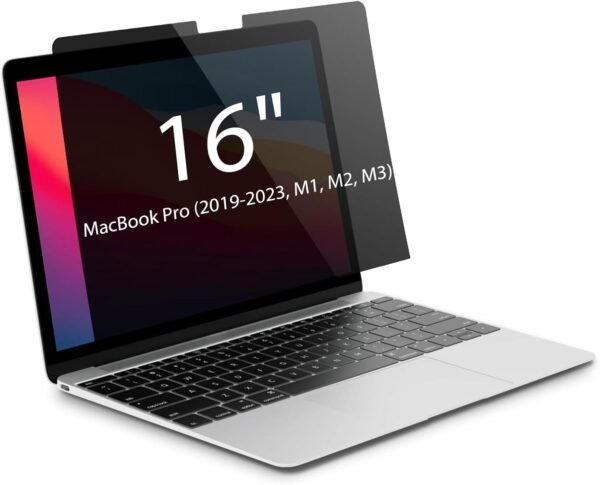 Magnetic Privacy Screen for MacBook Pro 16 inch (2019-2023) Model A2141, A2485, A2780, A2991 Removable Screen Protector, Blue Light Blocking Anti Glare Protector