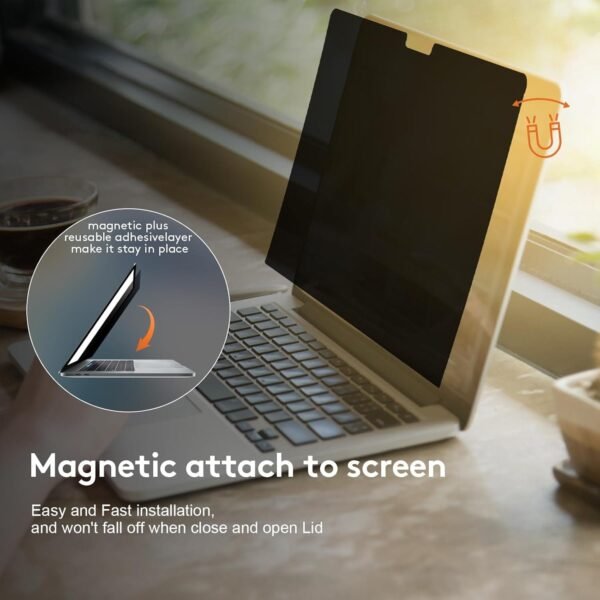 Magnetic Privacy Screen for MacBook Pro 16 inch (2019-2023) Model A2141, A2485, A2780, A2991 Removable Screen Protector, Blue Light Blocking Anti Glare Protector - Image 5
