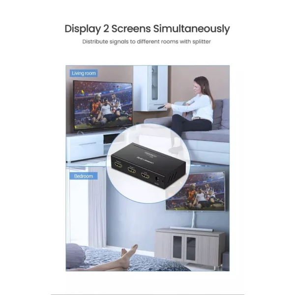 UGREEN HDMI 1 In 2 Out Splitter – 40201 - Image 2