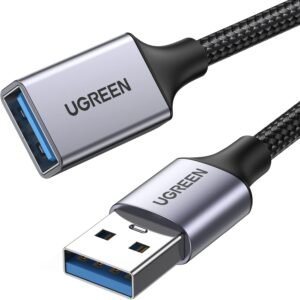 UGREEN USB 3.0 Extension Cable 5 Metres Type A Male to Female Extender Cord Nylon Braided