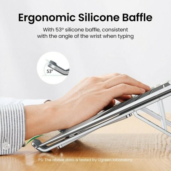 UGREEN Adjustable Multi-Functional Laptop, Tablet, Phone and Book Aluminum Stand (LP451-90312) - Image 3
