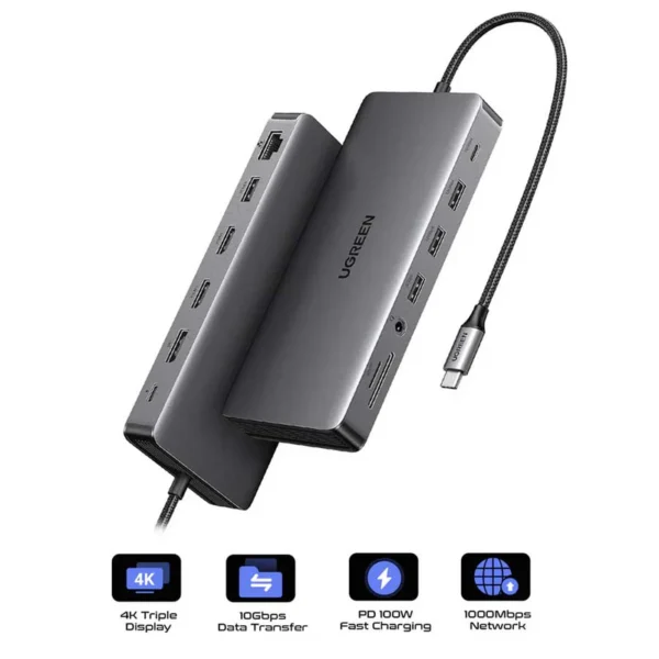 UGREEN Revodok Pro 313 USB-C 13-In-1 Multifunction Docking Station CM681-15978 - Image 3