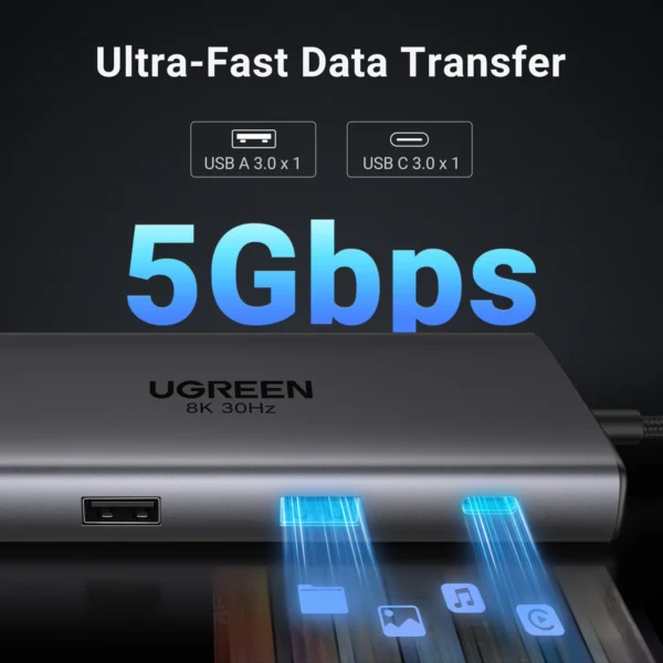 UGREEN CM639 15534 Revodok Pro 210 10 in 1 USB C Hub - Image 4