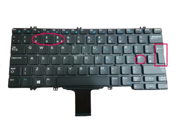 Dell Latitude E7280/7290/7380/7389/7390 Backlit Keyboard - Keyboard with Backlit UK Layout - Image 4