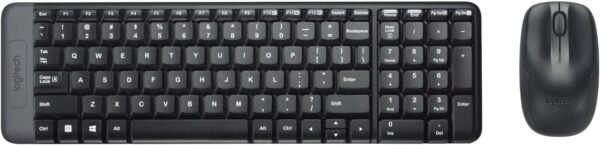 Logitech MK220 Wireless Keyboard and Mouse Combo (Black)