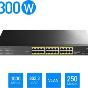 CUDY 24-PORT GIGABIT PoE(300watts) Switch with 2 Gigabit SFP Slot