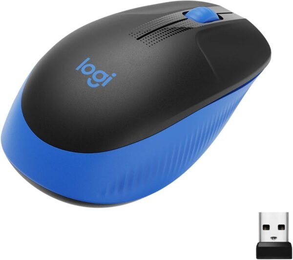 Logitech Wireless Mouse M191 Full Size Mouse-Blue