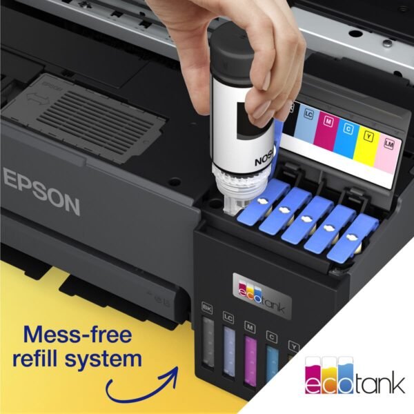 Epson EcoTank L8050 Ink Tank Wireless High Volume Photo Printer-Can Print CD's and PVC ID Cards - Image 6