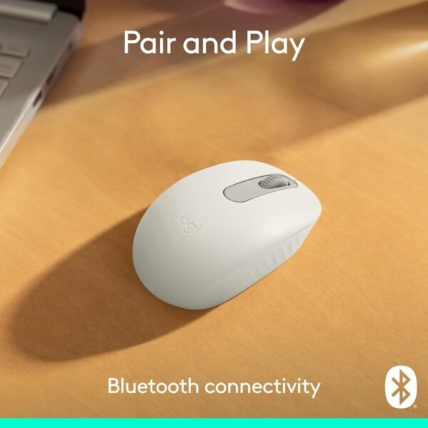 Logitech M196 Bluetooth Wireless Mouse - Off White - Image 3
