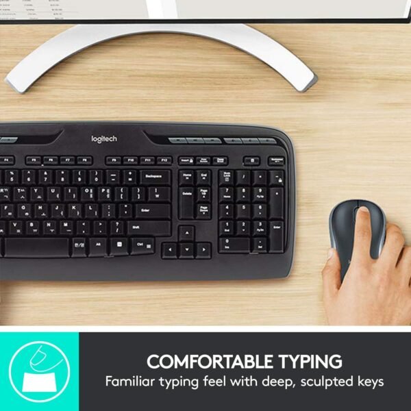Logitech MK330 Wireless Keyboard and Mouse Combo - Black - Image 2