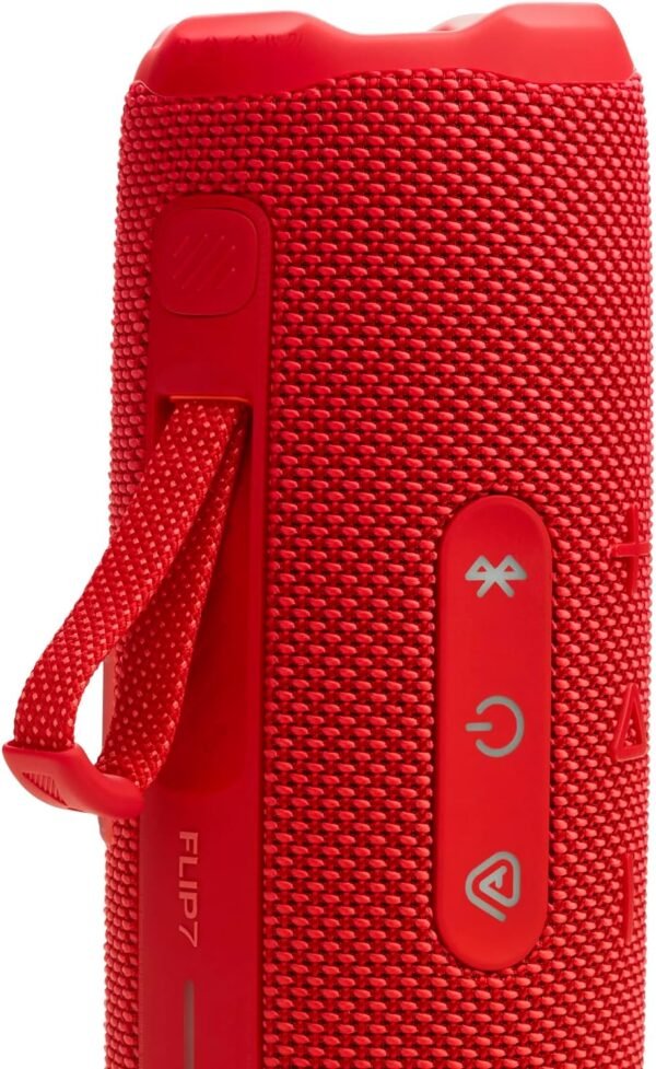 JBL Flip 7 - JBL Pro Sound with AI Sound Boost up to 16 hours of playtime multi-speaker connection via Auracast and waterproof Speaker – Red - Image 4