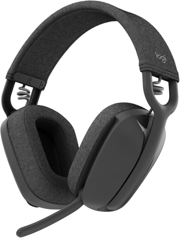 Logitech Zone Vibe 100 Lightweight Wireless Over-Ear Headphones with Noise-Cancelling Microphone - Graphite
