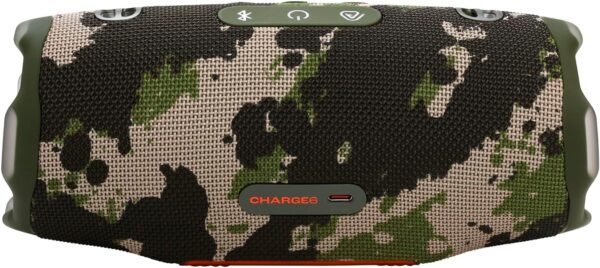 JBL Charge 6 – Portable Waterproof Bluetooth Speaker with Power Bank & Auracast, 28H Playtime With Fast Charging – Squad - Image 5