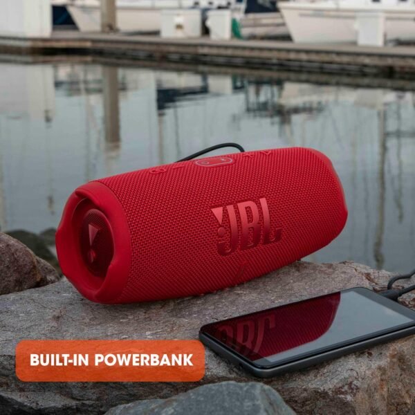 JBL Charge 5 Bluetooth Speaker-Red - Image 2