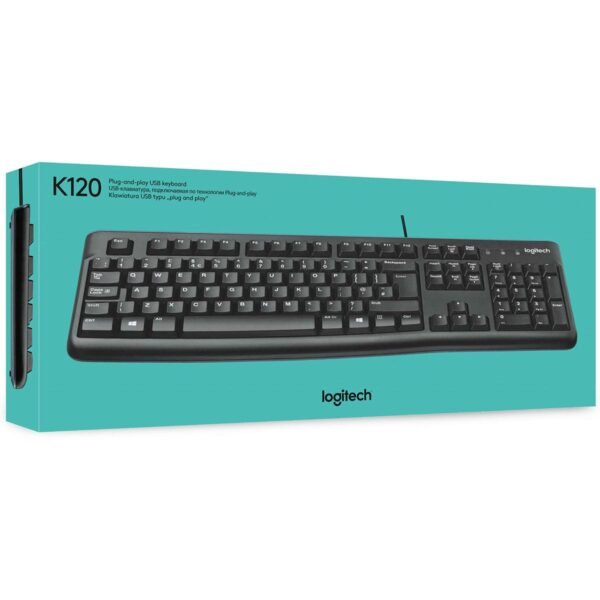 Logitech K120 USB Standard Computer Keyboard - Image 4