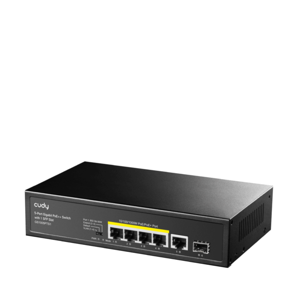 Cudy 5-Port Gigabit PoE+ Switch with 1 SFP Slot GS1005PTS1 - Image 3