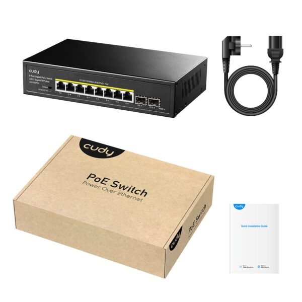 Cudy 8-Port Gigabit PoE+ Switch with 2 Gigabit SFP Slots - Image 4