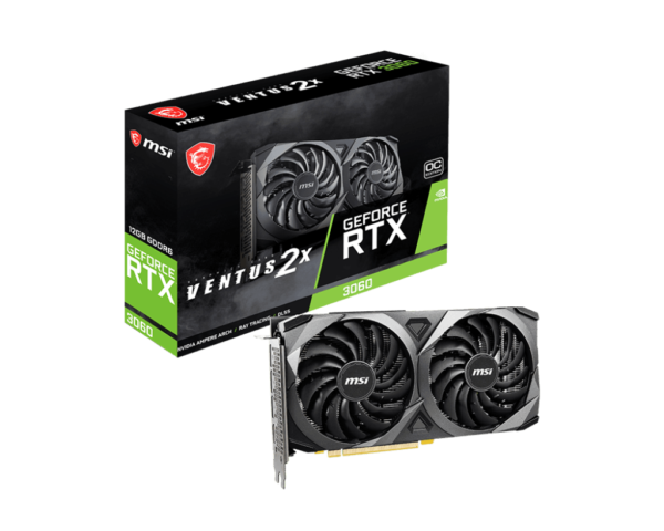 MSI Nvidia GeForce RTX™ 3060 VENTUS 2X 12GB OC Desktop Graphics Card