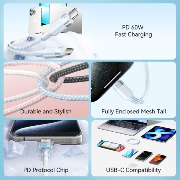 Vention TRDWH USB 2.0 Type-C Male to Type-C Male 3A Cable 2 Metres - Image 10