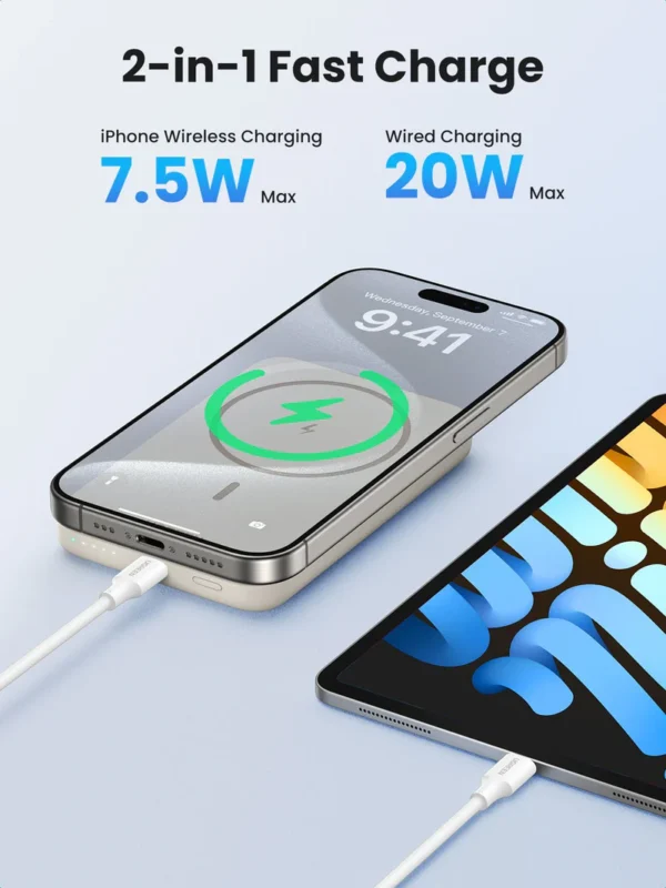 UGREEN Wireless Magnetic Power Bank 10000mAh - Image 6
