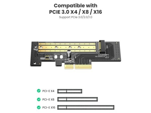 Ugreen CM302  70503 M.2 NVME to PCI-E 3.0×4 Express Card Adapter – Support 2230 2242 2260 2280 M.2 SSD - Image 8