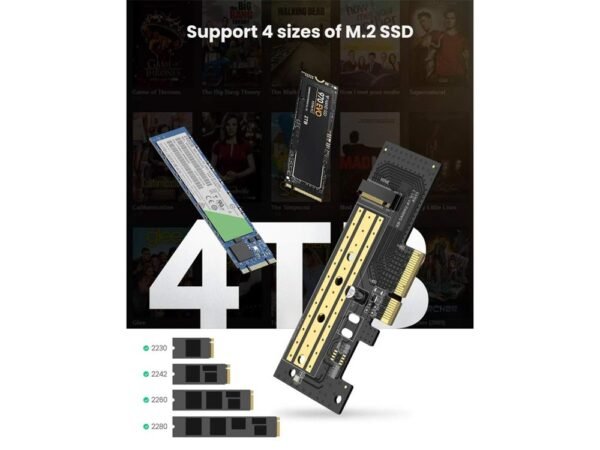 Ugreen CM302  70503 M.2 NVME to PCI-E 3.0×4 Express Card Adapter – Support 2230 2242 2260 2280 M.2 SSD - Image 7