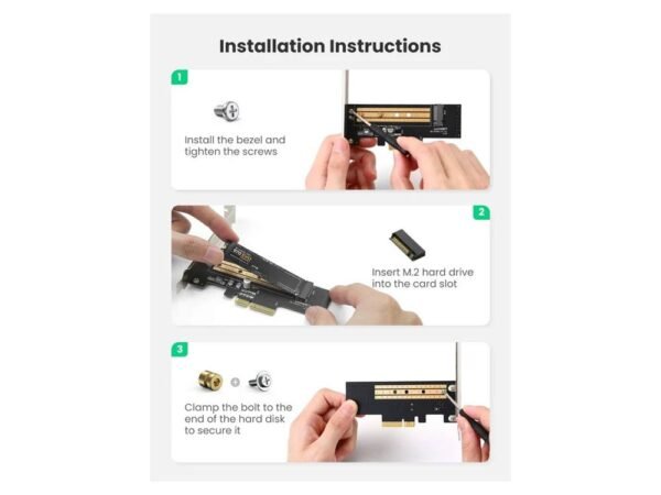 Ugreen CM302  70503 M.2 NVME to PCI-E 3.0×4 Express Card Adapter – Support 2230 2242 2260 2280 M.2 SSD - Image 4