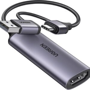 UGREEN Full HD 1080P 60FPS Capture Card HDMI to USB A/Type C 4K Video Capture Card for Streaming