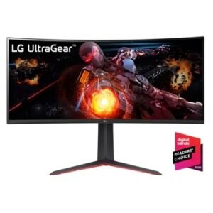 LG 34 Inch Curved  Gaming Monitor UltraGear™ QHD 1440P HDR 10 160Hz Monitor with Tilt/Height Adjustable Stand