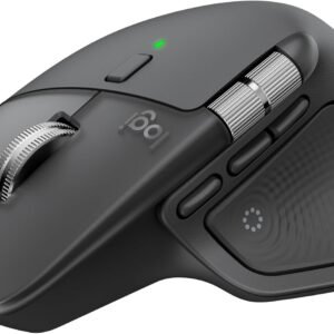 Logitech MX Master 4 Ergonomic Wireless Mouse with Advanced Performance Haptic Feedback, Ultra-Fast Scrolling, USB-C Charging and Bluetooth - Graphite