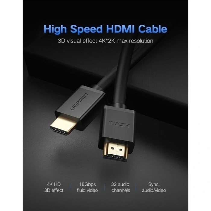 UGREEN HD104 10111 15 Meter 4K HDMI 2.0 Male to Male Cable - Image 3