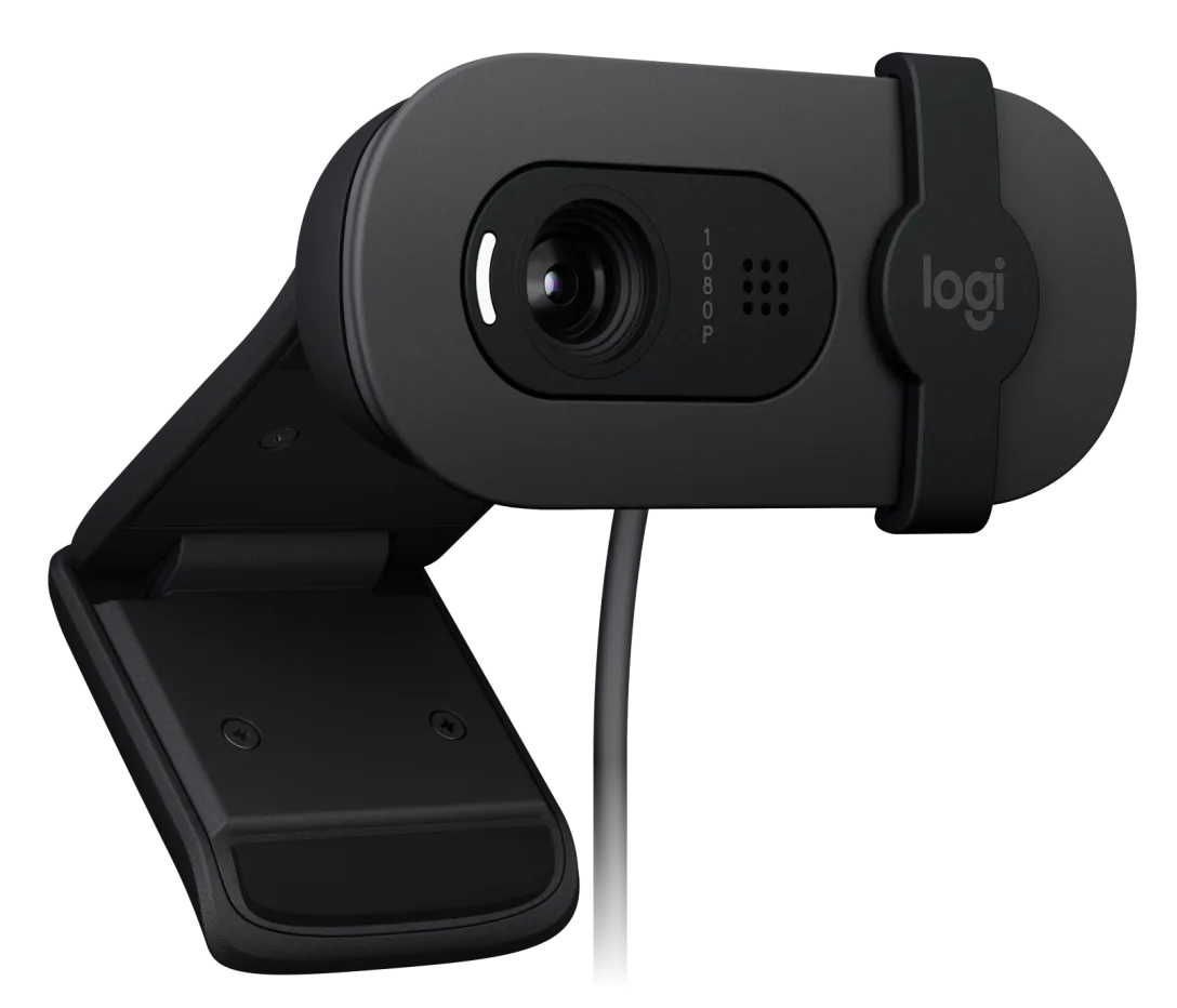Logitech Brio 100 Full HD USB-C Webcam for Meetings and Streaming, Auto-Light Balance, Built-In Mic and Privacy Shutter- Black - Image 4