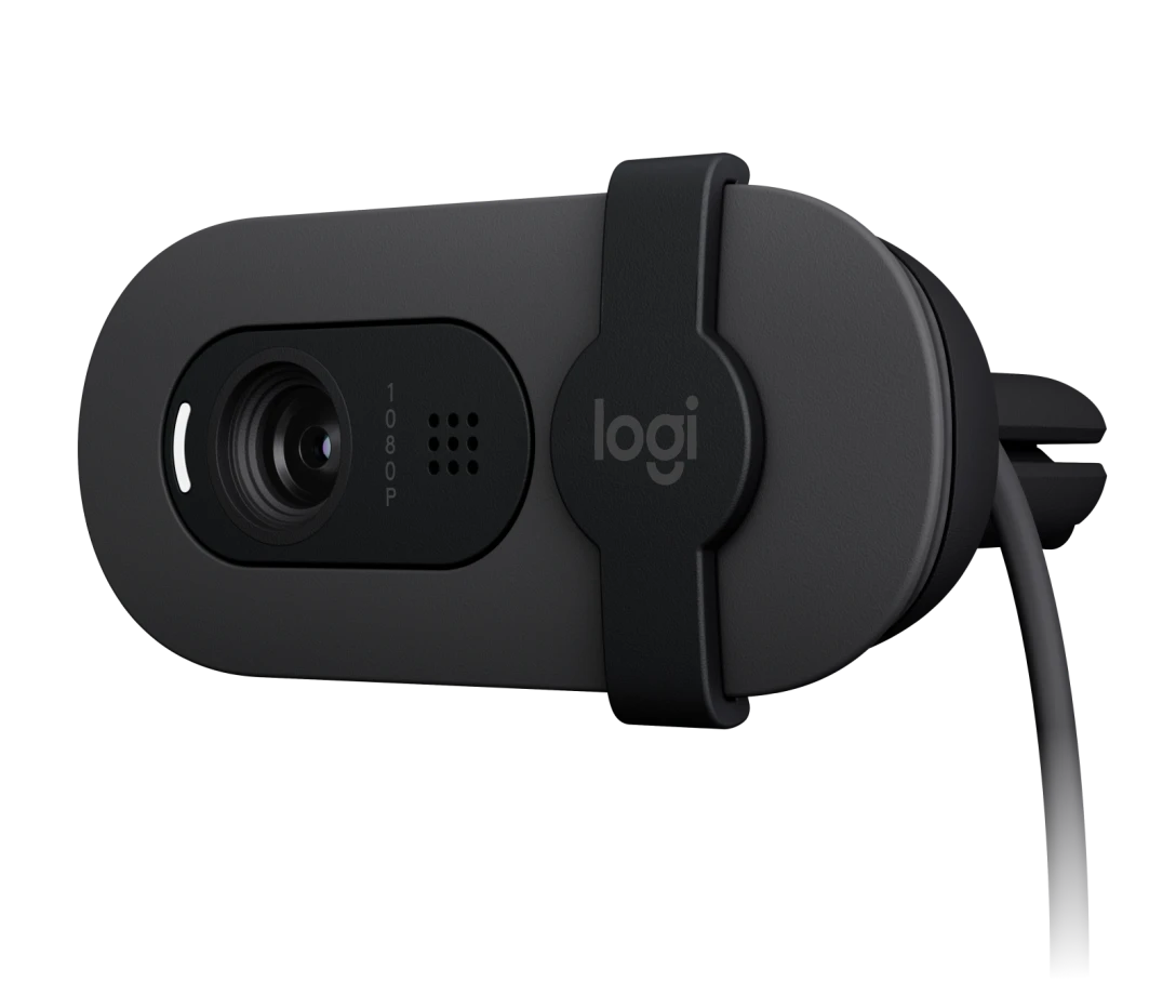 Logitech Brio 100 Full HD USB-C Webcam for Meetings and Streaming, Auto-Light Balance, Built-In Mic and Privacy Shutter- Black - Image 3