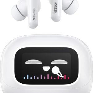 UGREEN EchoBuds Magic Active Noise Cancelling Earbuds with Smart Touchscreen (White)-WS211 55137