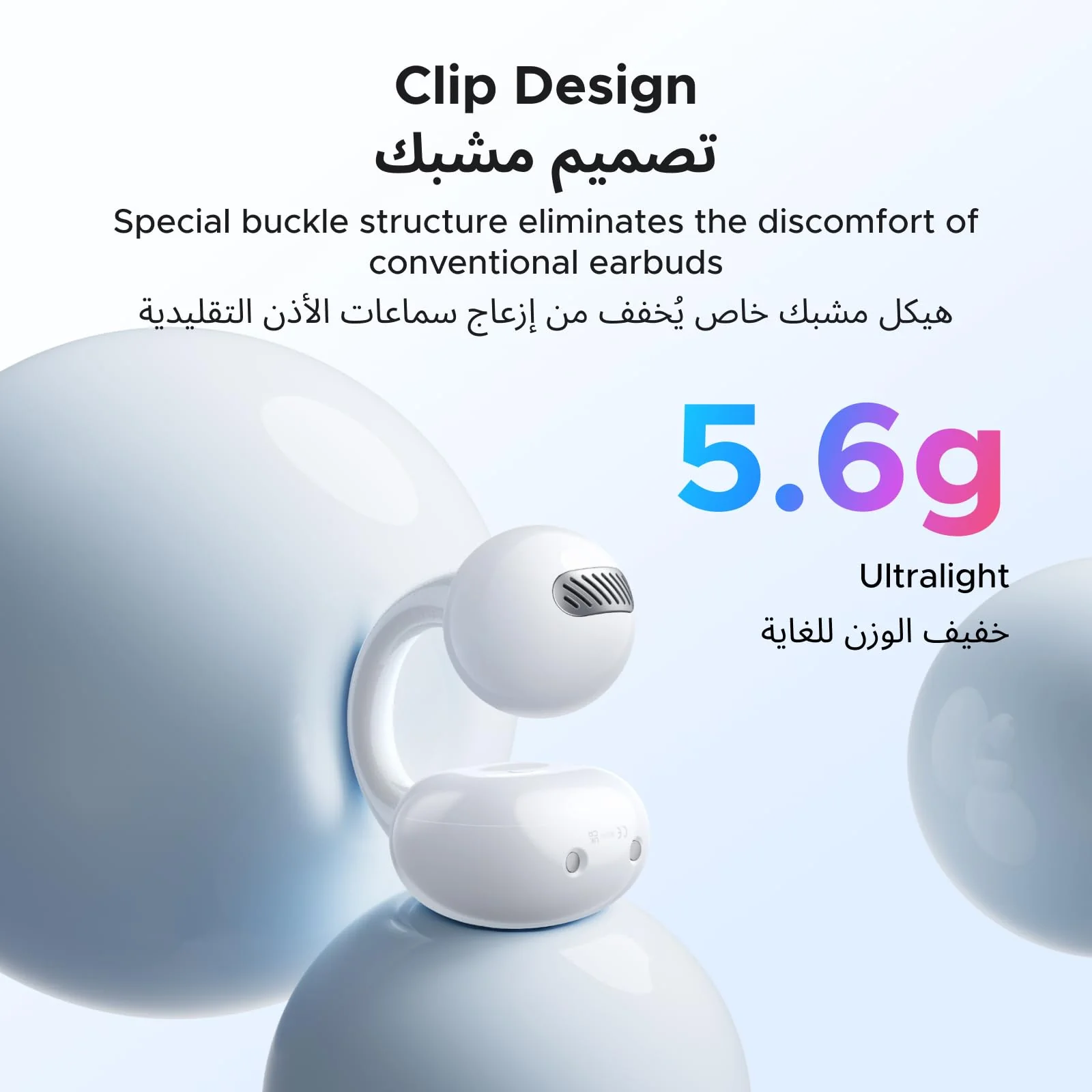 UGREEN ClipBuds Magic True Wireless Earbuds With Smart Touchscreen White – WS208 55136 - Image 8