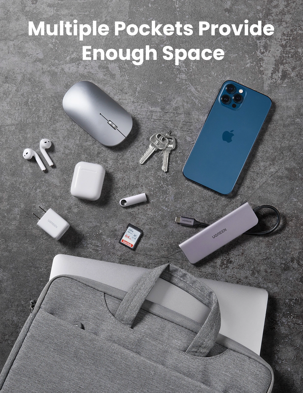 UGREEN LP437 20448 13-13.9 Inches Laptop Case Storage Bag - Image 5