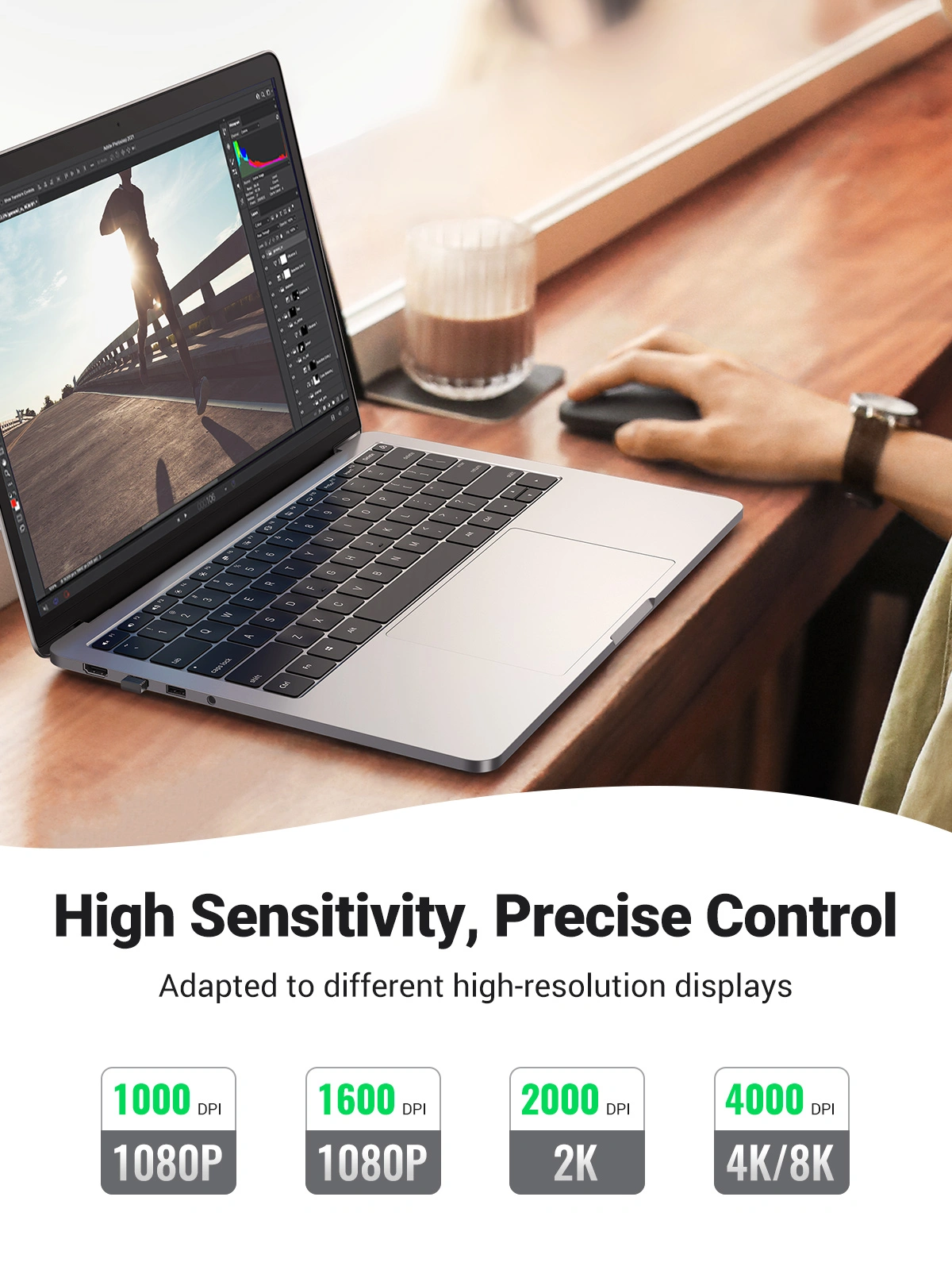 UGREEN Portable Wireless Mouse Black – MU001 – 90372 - Image 5