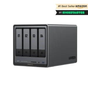 UGREEN NASync DXP4800 Plus 4-Bay Desktop NAS, Intel Pentium Gold 8505 5-Core CPU, 8GB DDR5 RAM, 128G SSD Network Attached Storage (Diskless)