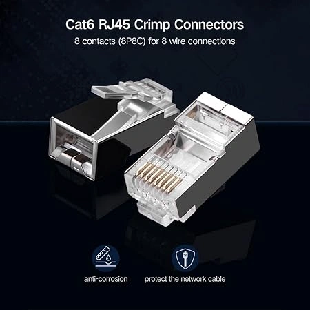 UGREEN Cat 6 Shielded Crystal Head 100 Pack NW111 50248 - Image 5