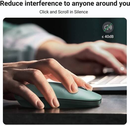 UGREEN Portable Wireless Mouse Green – MU001 – 90374 - Image 3