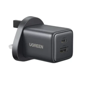UGREEN 30W 2-Port GaN Fast Charger (UK Plug, Space Gray) – X516 65036