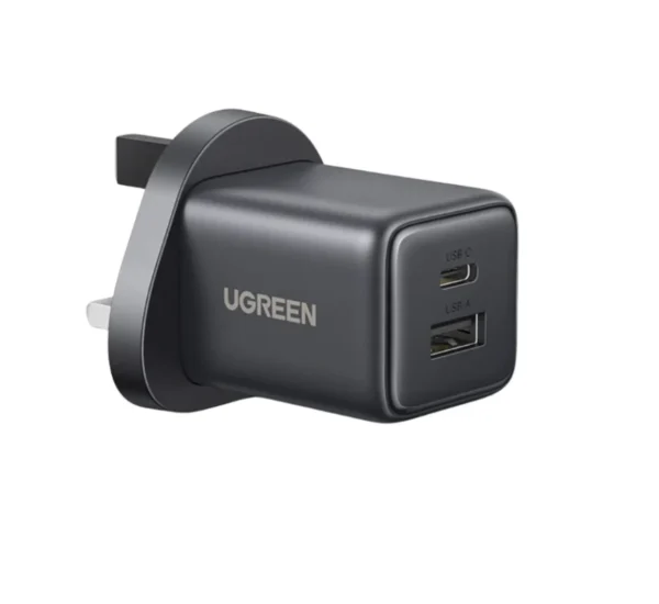 UGREEN 30W 2-Port GaN Fast Charger (UK Plug, Space Gray) – X516 65036 ...