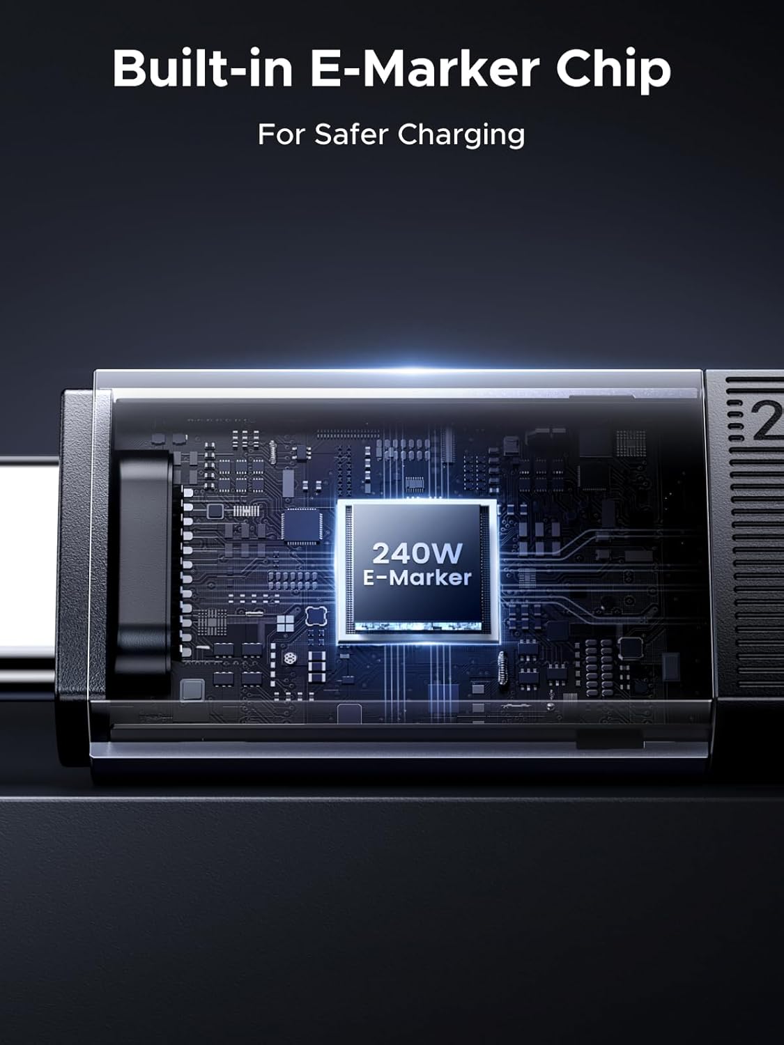 UGREEN 240W USB C Cable Gen2 10Gbps USB 3.2 Supporting 4K 60Hz Video Output Fast Charging Cable 2M - Image 8