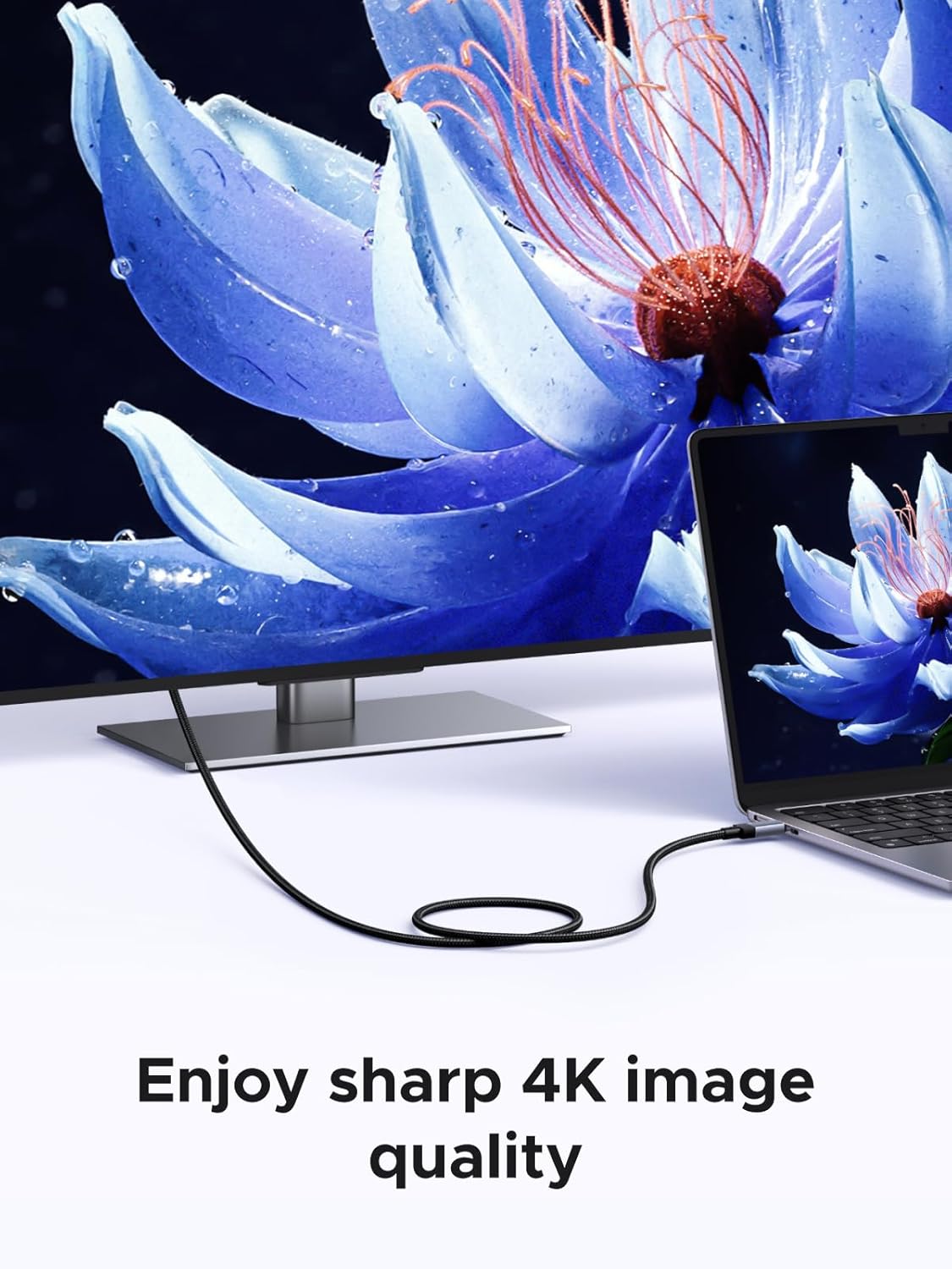 UGREEN 240W USB C Cable Gen2 10Gbps USB 3.2 Supporting 4K 60Hz Video Output Fast Charging Cable 2M - Image 3