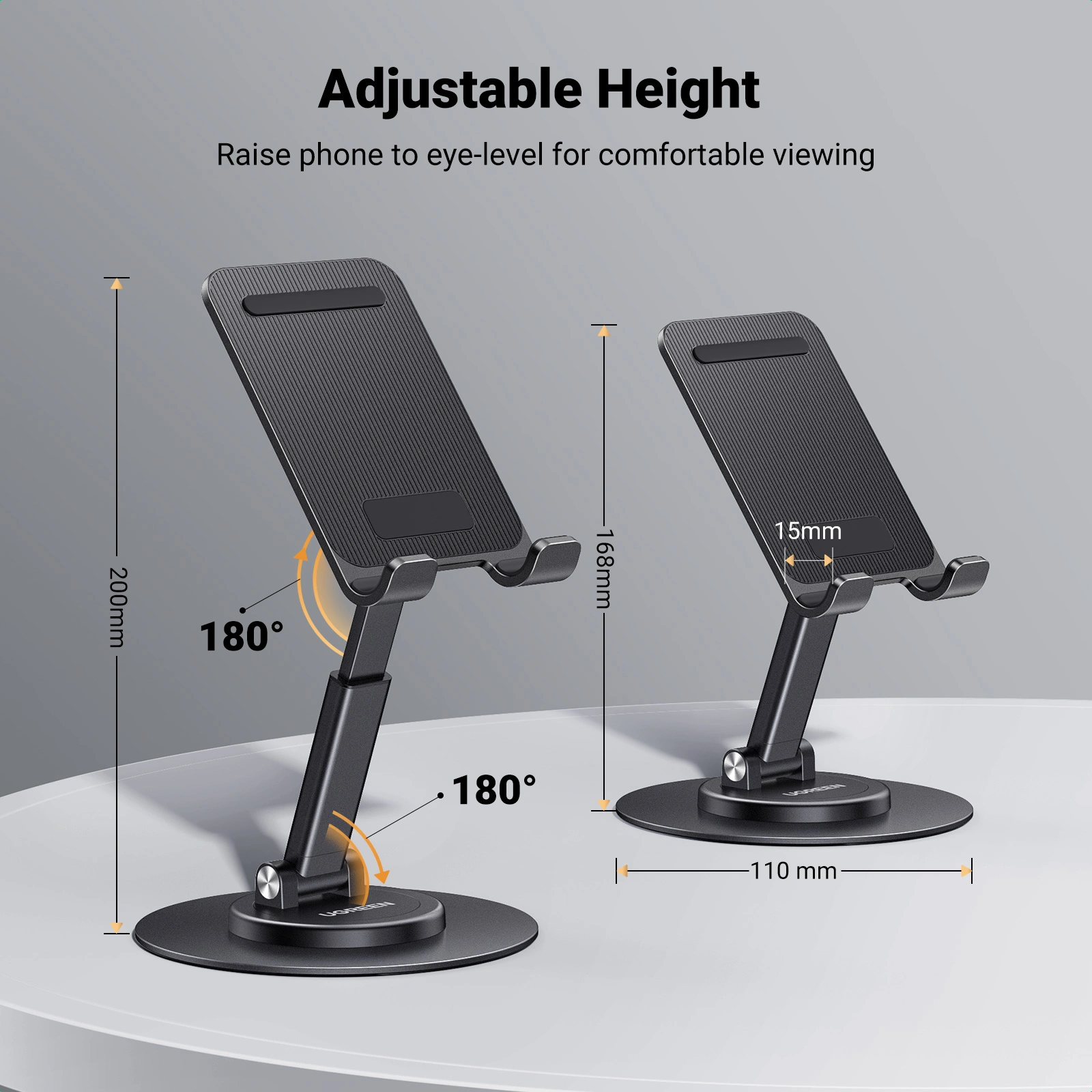 UGREEN 360 Rotating And Folding Phone Stand – LP805 – 35152 - Image 5