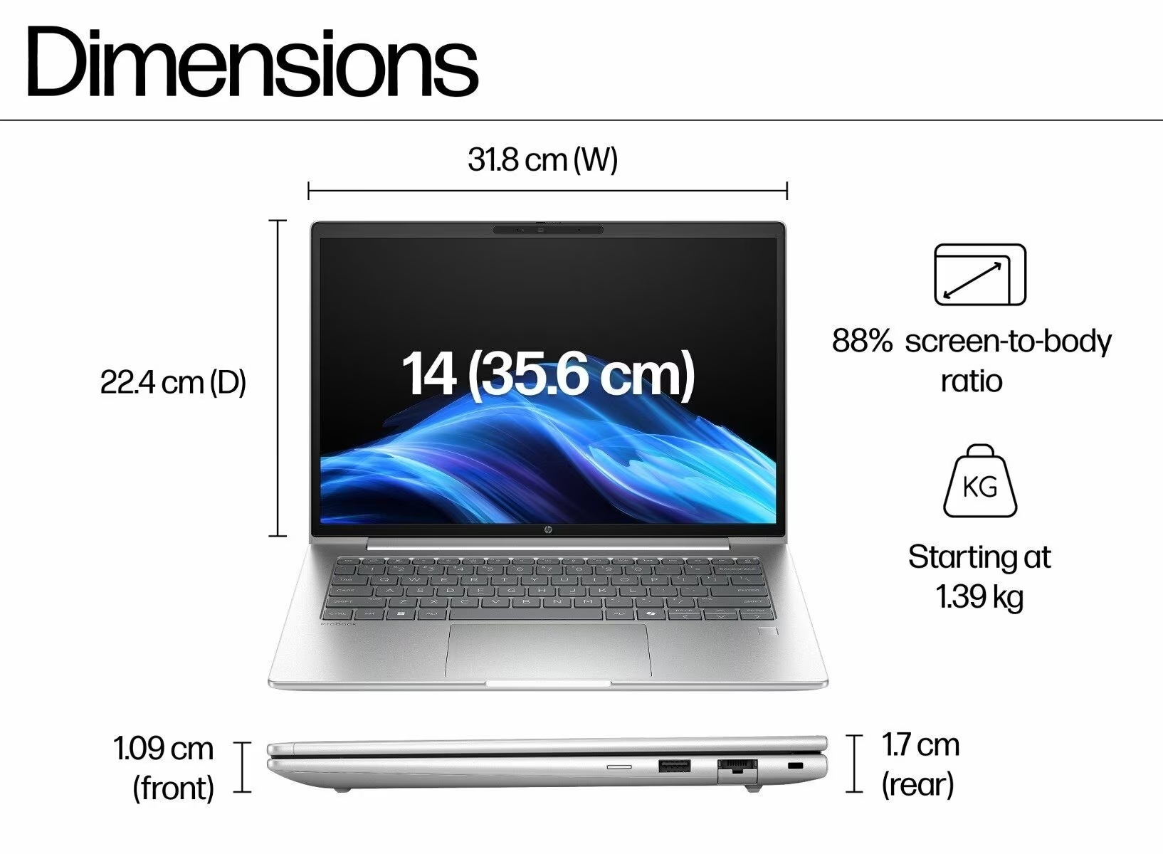HP ProBook 4G1iR Intel® Core™ Ultra 7-150U 8GB Ram 512GB SSD 14 Inch Display Laptop(CW9E6AT) - Image 8
