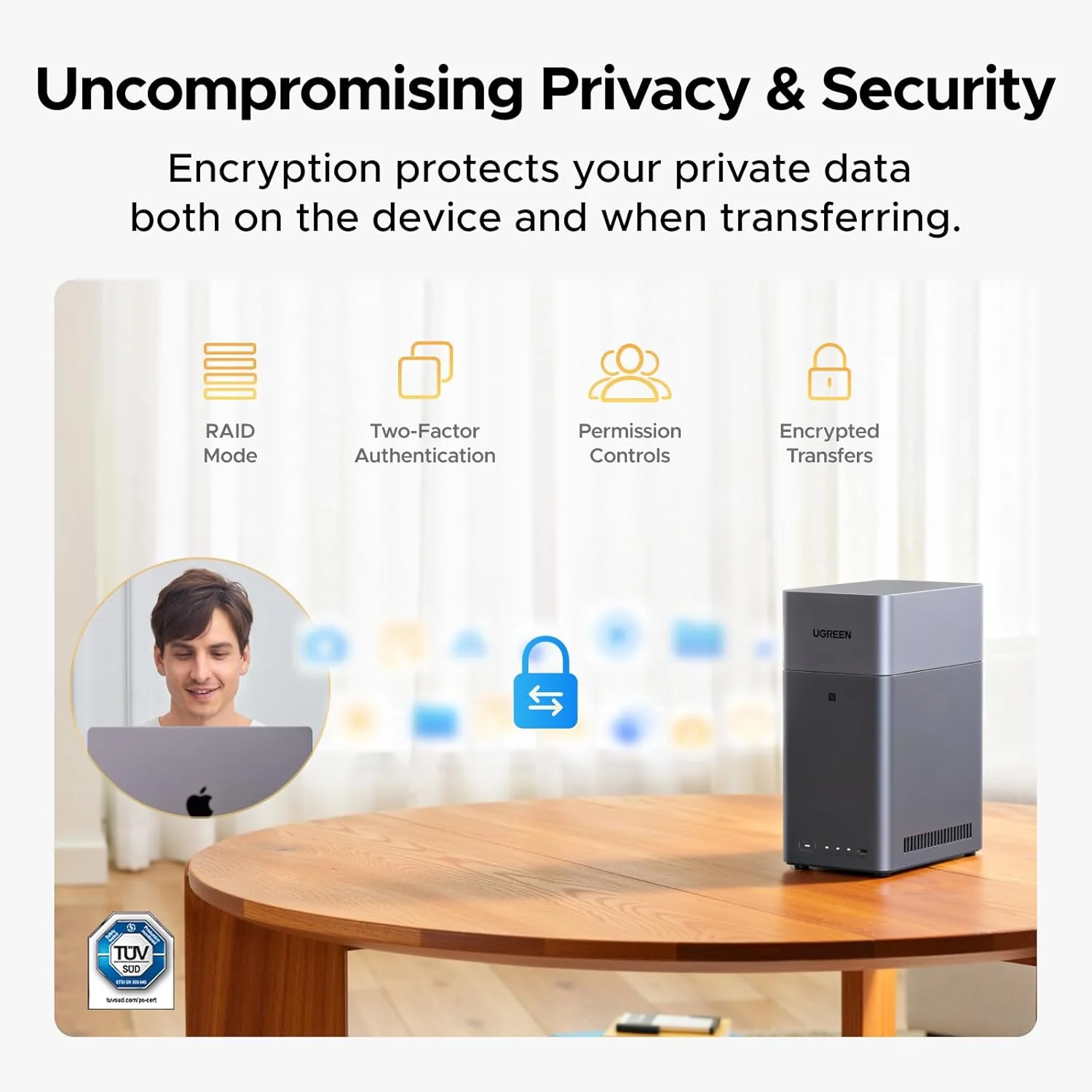 UGREEN NAS DH2300 95998 2-Bay Desktop NAS Support Capacity 64TB (Diskless) | Remote Access, AI Photo Album, Beginner Friendly System, 4GB RAM on Board,1GbE, 4K HDMI, Network Attached Storage (Diskless) - Image 5