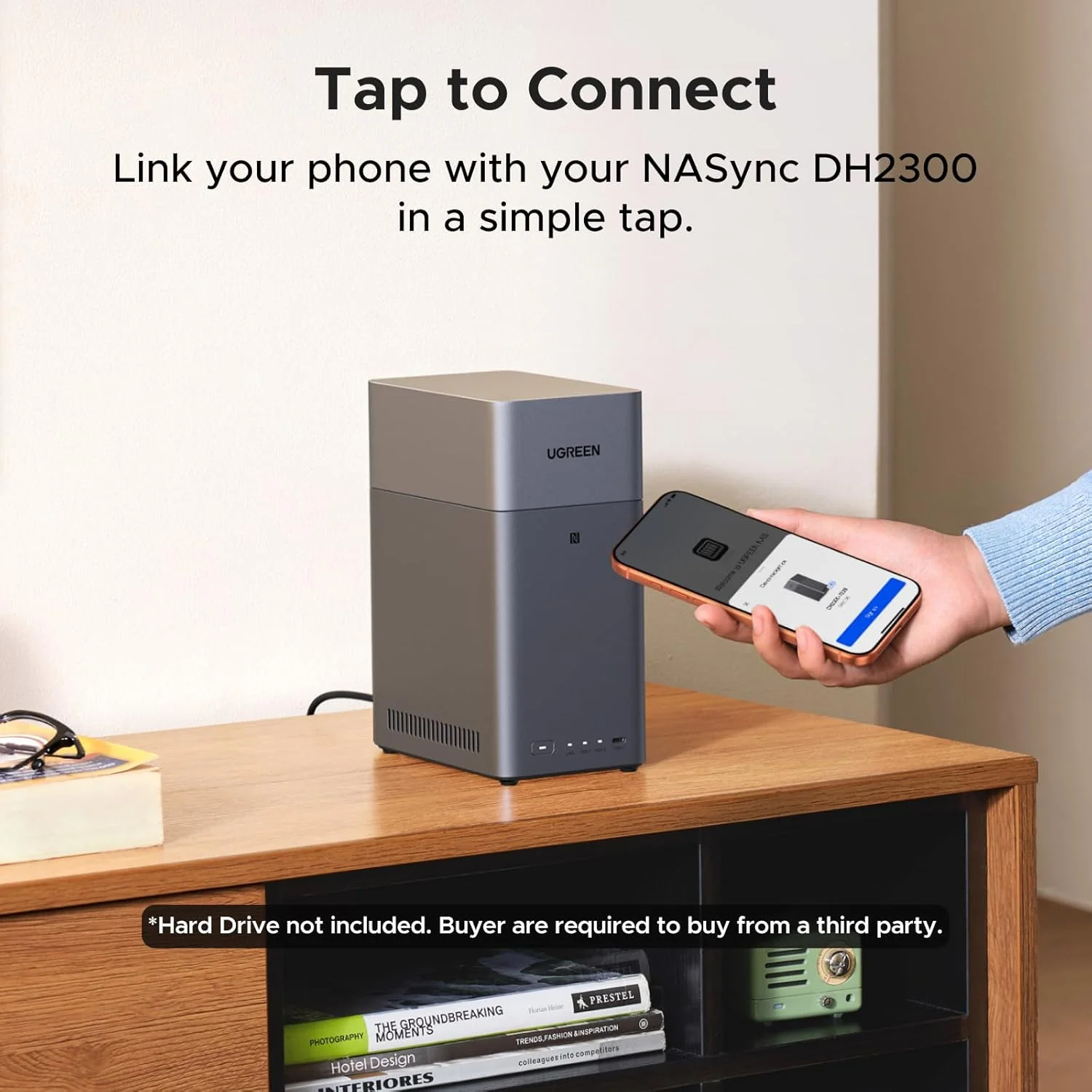 UGREEN NAS DH2300 95998 2-Bay Desktop NAS Support Capacity 64TB (Diskless) | Remote Access, AI Photo Album, Beginner Friendly System, 4GB RAM on Board,1GbE, 4K HDMI, Network Attached Storage (Diskless) - Image 3
