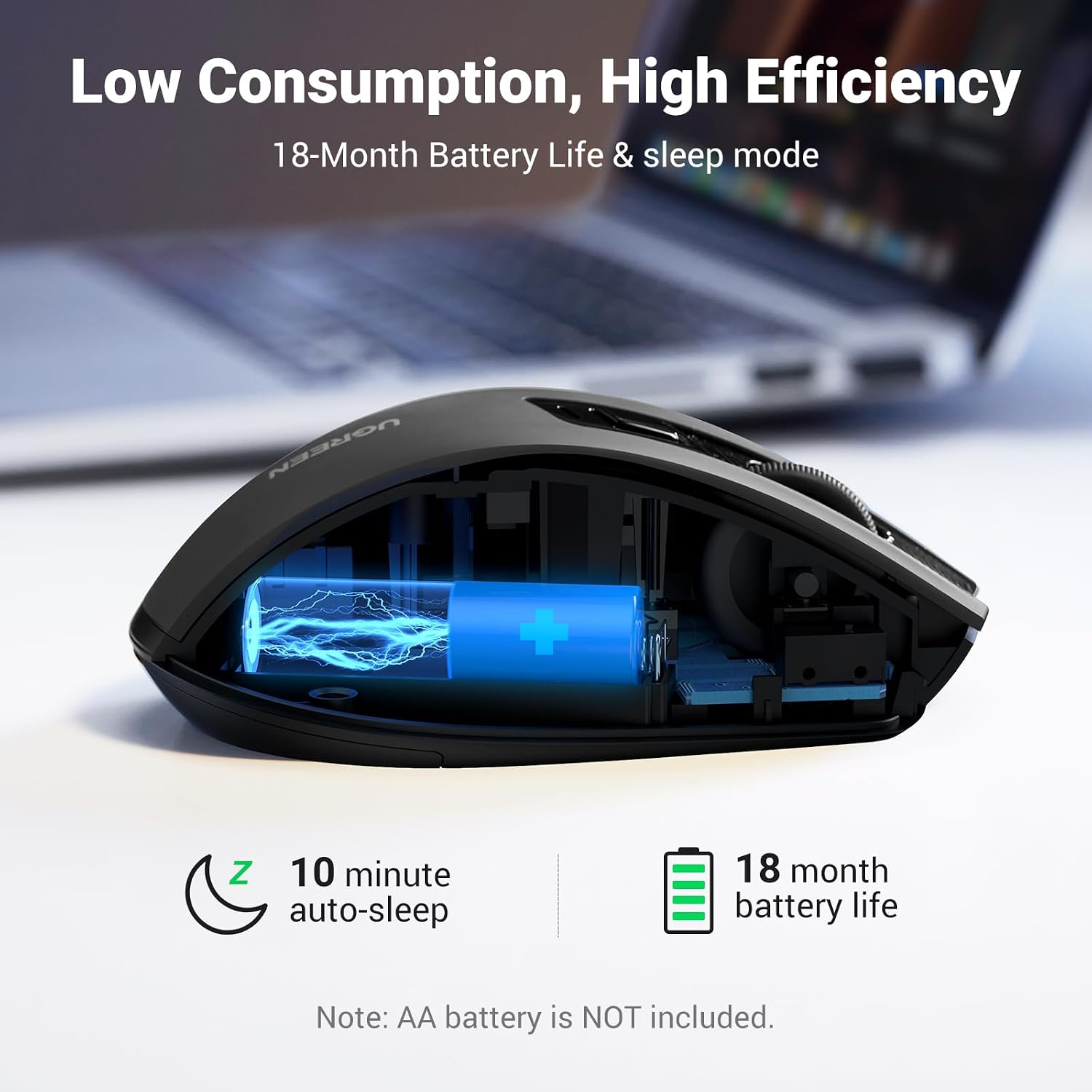 UGREEN M511 45012 Wireless Ergonomic Mouse - Image 3